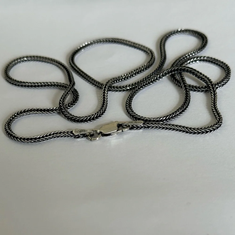 Unisex 925 silver 19.5” chain necklace